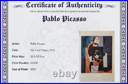 Pablo Picasso, Original Hand-signed Lithograph with COA & Appraisal of $3,500