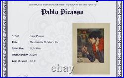 Pablo Picasso, Original Hand-signed Lithograph with COA & Appraisal of $3,500