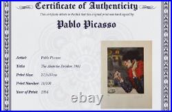 Pablo Picasso, Original Print Hand Signed Litho with COA & Appraisal of $3,500