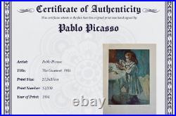 Pablo Picasso, Original Print Hand Signed Litho with COA & Appraisal of $3,500