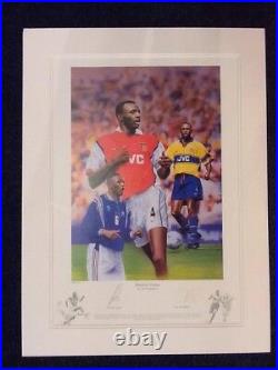 Patrick Vieira Signed Limited Edition By Gary Brandham COA Mounted