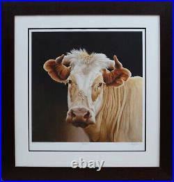 Paul James'goldie' Cow Study, Large Limited Edition Print 26/100, Signed & Coa