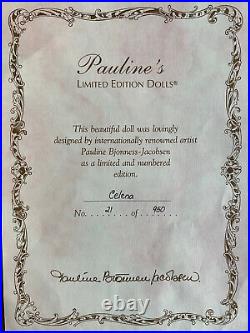 Paulines Limited Edition Celena 22 #21/950 Porcelain Doll Blonde Hair COA Mint