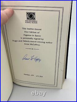 Pegasus in Space by Anne Mccaffrey Leather SIGNED & COA Limited Edition