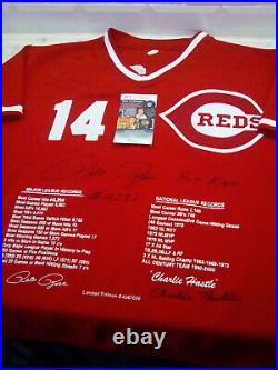 Pete Rose Autographed Limited Edition RARE #406/500 Reds Jersey! JSA COA! MINT