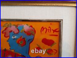 Peter Max FAN DANCER Limited Edition Signed Franklin Mint with COA