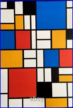 Piet Mondrian Lithograph COA Original Numbered Limited Signed Stamped