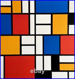 Piet Mondrian Lithograph COA Original Numbered Limited Signed Stamped