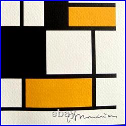 Piet Mondrian Lithograph COA Original Numbered Limited Signed Stamped