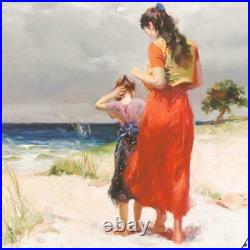 Pino Beach Walk Signed & Numbered Canvas Limited Edition Art COA
