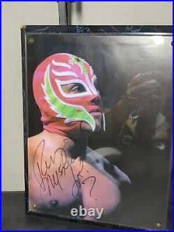 RARE NWO WWE Rey Mysterio JR. Autographed Signed Picture with Card WithCOA Limited