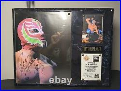 RARE NWO WWE Rey Mysterio JR. Autographed Signed Picture with Card WithCOA Limited