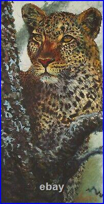 ROLF HARRIS (1930-2023) Large Limited Edition Print Leopard'Alert For Prey' COA