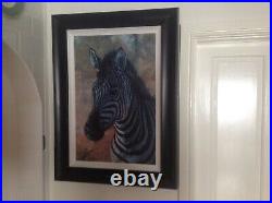 ROLF HARRIS, YOUNG ZEBRA DELUXE CANVAS Signed Limited Edition Print Framed COA