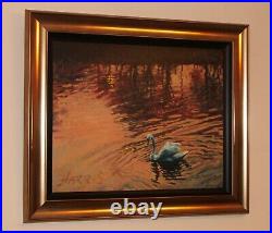 ROLF HARRIS (b. 1930) Limited Edition Canvas Print of Swan in the Morning + COA