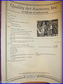 ROMERO BRITTO FIRST LOVE NEW LIMITED EDITION SERIGRAPH ON PAPER WithCOA