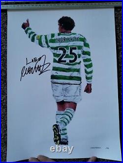 Rare Lubo Moravcik Limited Edition Hand Signed Celtic Memorabilia With COA