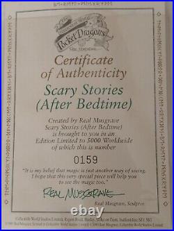 Rare Signed By Real Musgrave Pocket Dragons.'scary Stories' 2000, Coa, Ltd Ed