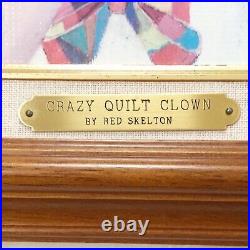Red Skelton Crazy Quilt Clown Canvas Painting Limited Edition 764 / 2000 COA