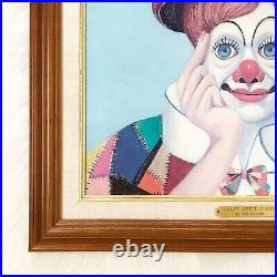 Red Skelton Crazy Quilt Clown Canvas Painting Limited Edition 764 / 2000 COA