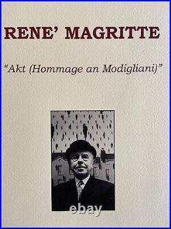 René Magritte Lithograph COA Original Hand-Numbered Signed Limited