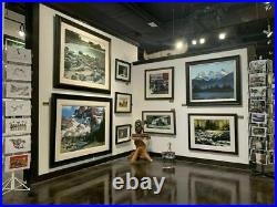 Robert BATEMAN Evening Snowfall American Elk Limited art Giclee Canvas COA