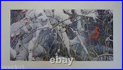 Robert BATEMAN print FRESH SNOW Cardinal Limited art new in folder COA