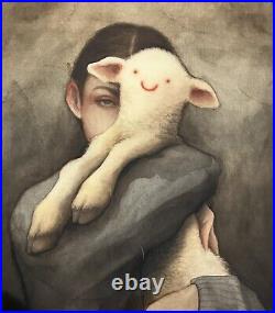 Robert Duxbury'Lamb' Print With Signed & Numbered COA + Zedsy/or Urban Art Stkr