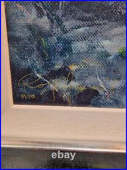 Rolf Harris Hand-Signed Ltd Edition Canvas'Leopard Reclining at Dusk' with COA
