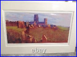 Rolf Harris Signed Limited Edition Print Durham Cathedral Mounted, with COA