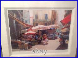 Rolf Harris Signed Limited Edition Print PALERMO MARKET Mounted COA