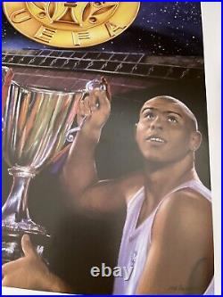 Ronaldo Nazario Hand Signed Barcelona Limited Print Bobby Robson COA R9 Brazil