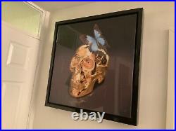 Rory Hancock Butterfly Kiss Skull Limited Edition Canvas Print COA 52/95 Signed