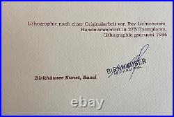 Roy/Lichtenstein Lithograph COA Original Numbered A Hand Signed Limited