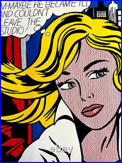 Roy Lichtenstein Lithograph M-Maybe Original COA Signed Stamped Limited