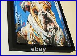 SAMANTHA ELLIS Limited Edition Print on Canvas of a Bulldog'Hard Stare' + COA