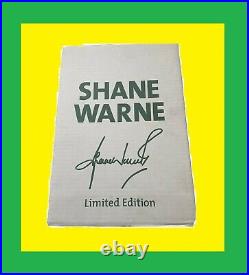 SHANE WARNE Illustrated Career SIGNED LIMITED EDITION BOOK Cricket Legend + COA