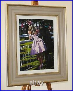 SHERREE VALENTINE DAINES (b. 1956) Limited Edition Print Ascot Vision in Pink COA