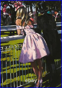 SHERREE VALENTINE DAINES (b. 1956) Limited Edition Print Ascot Vision in Pink COA