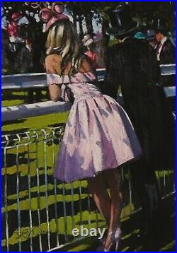 SHERREE VALENTINE DAINES (b. 1956) Limited Edition Print Ascot Vision in Pink COA