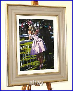 SHERREE VALENTINE DAINES (b. 1956) Limited Edition Print Ascot Vision in Pink COA