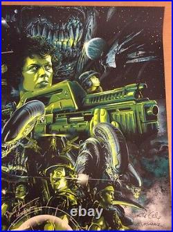 SIGNED by Cast Aliens Variant Print Bill Paxton Sigourney Weaver Limited COA Pic