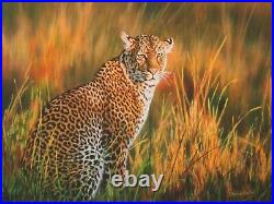 STEPHEN GAYFORD (b. 1954) Large Limited Edition Print Leopard'Mean & Moody + COA