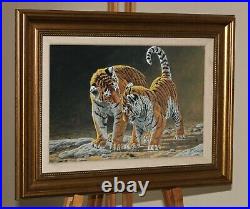 STEPHEN GAYFORD (b. 1954) Limited Edition Canvas-Board Print of Tiger Cubs + COA