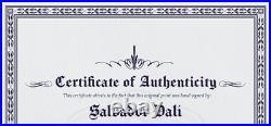 Salvador Dali, Original Hand-signed Lithograph with COA & Appraisal of $3,500