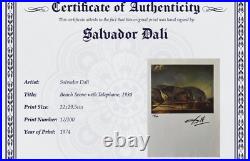 Salvador Dalí, Original Hand-signed Lithograph with COA & Appraisal of $3,500