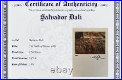 Salvador Dalí, Original Print Hand Signed Litho with COA & Appraisal of $3,500