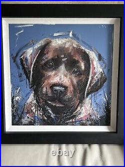 Samantha Ellis, Ltd. Ed. 85/295'Dirty Dog' Signed, Framed, With COA