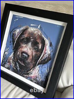 Samantha Ellis, Ltd. Ed. 85/295'Dirty Dog' Signed, Framed, With COA