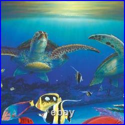 Sea Turtle Reef Limited Edition Lithograph WYLAND #d Hand Signed, COA